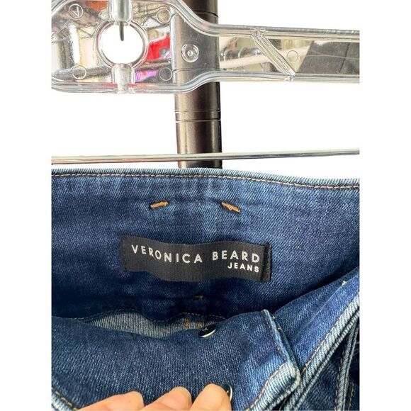 Veronica beard Giselle High Rise Skinny Flare In Blue sz 28/6 - Picture 5 of 9